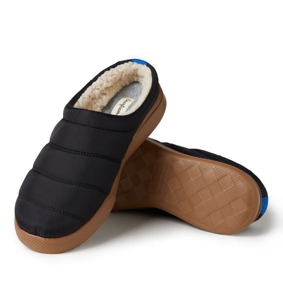 Dearfoams Men Andre Slip On Lightweight Clog Slipper Size US L 11-12 Black Nylon - Picture 3 of 5